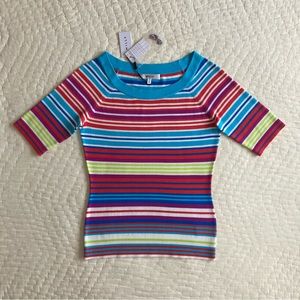NWT Milly Boat Neck Knit Top